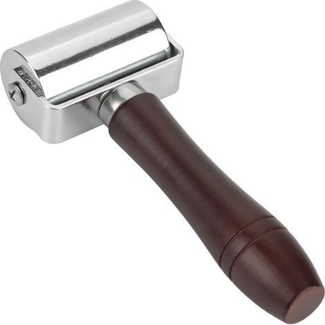 Rouleau à maroquinerie en acier à haute teneur en carbone de 60 mm, outil de laminage pour le travail du cuir, pour le collage de couches. (1/5)