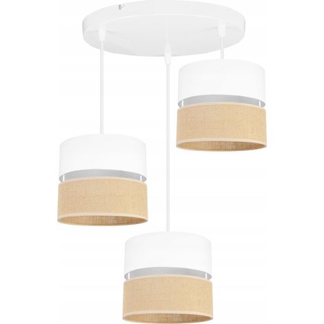 LAMPADA A SOSPENSIONE, LAMPADARIO DA SOFFITTO, PARALUME 20 CM BIANCO (1/5)