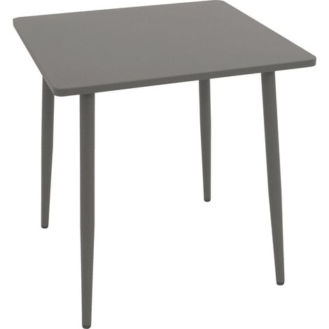Bistrotisch DENVER 70x70cm quadratisch, Metall grau (1/5)
