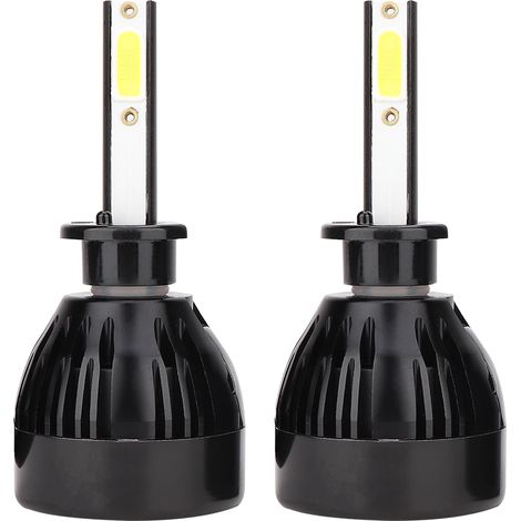 2 weiße 80W 6000K G20 H1 LED-Lampen für Autoscheinwerfer mit integriertem Treiber - AquaForge