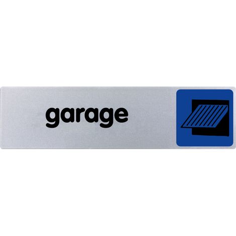 Plaque de porte Garage - couleur 170x45mm - 4033143