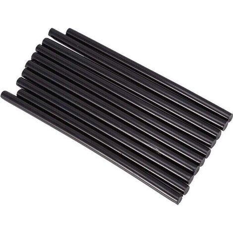 Bardusch-Bâtons de colle à chaud colle thermofusible bâton adhésif fonte chaude pour pistolet à colle 20W DIY Artisanat Réparations Rapides (noir) 10pcs 7 150mm (1/2)