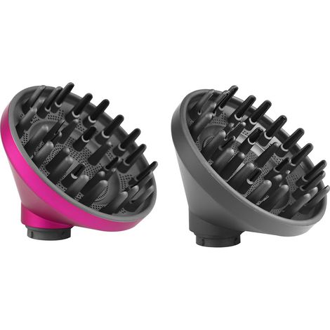 Dyson Airwrap Styler HS05 HS01 Zubehör-Diffusor, verwandelt den Dyson Airwrap Styler in einen Haartrockner (Rosenrot, Grau)