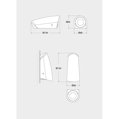 Applique extérieure FUMAGALLI "MAMETE ROUND" - G9 - 1,7W - IP67 - Gris