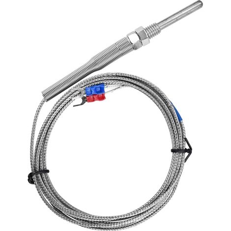 Thermocouple de type K, filetage M8 Thermocouple de type K, sonde de 30 mm, fil de capteur de température 0-400 Measurement pour la mesure de la température(2M) (1/5)