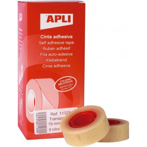 Apli nastro adesivo trasparente 33mx19mm confezione -8u-