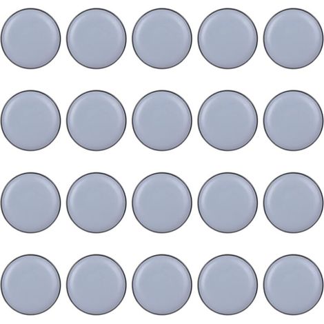 25mm Patin Chaise, 20 Pièces Patins Glisseurs, Patins Glisseurs pour Meubles, Patins en Téflon pour Chaise de Mobilier de Bureau de Maison (20mm Forme Ronde)