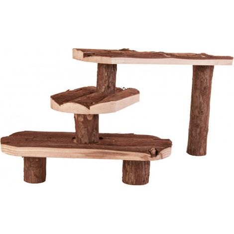 Escalier, cochon d'inde, en bois d'écorce 38 × 24 cm