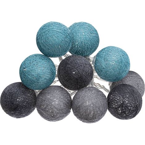 Ghirlanda LED City a batteria 10 palline L165cm - Grigio blu - Atmosphera créateur d'intérieur (1/5)