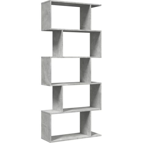 Maison Exclusive - Librería divisora 5 niveles madera gris hormig