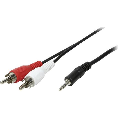 LogiLink CA1042 Jack / RCA Audio Cavo 1.50 m Nero (opaco) (1/4)