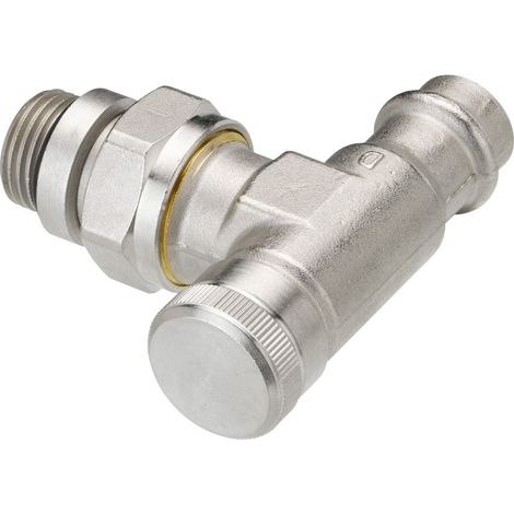 Danfoss Raccordo a squadra RLV 15 R 1/2, Pressfit, angolo, nichelato, 003L1825