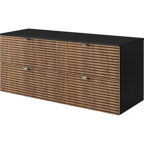 Mobile da bagno, Nero Opaco, 120 x 57 x 46 cm (1/3)