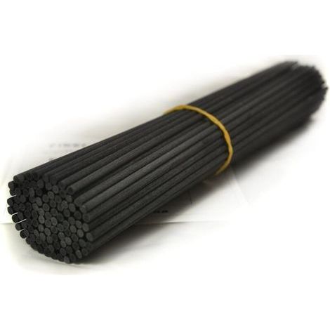Bâtons diffuseurs parfum en fibre – Lot de 100 pièces, 25 cm × 3 mm, noir, remplacement pour diffuseur d’ambiance (1/5)