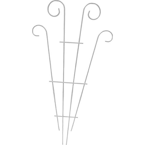 Support pour plantes treillis polyvalent cadre blanc (1/5)