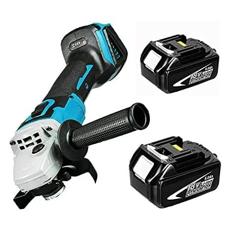 smerigliatrice angolare a batteria da 800 W, disco da taglio senza spazzole da 125 mm per tagliare e levigare + batteria 2x5500 mAh (senza caricabatterie),Compatibile con la batteria Makita (1/5)