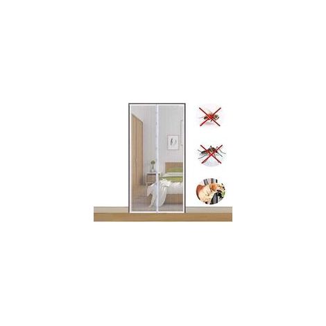 Mosquitera para ventana, mosquitera magnética a medida para puerta, cortina mosquitera para puerta, para pasillo, puerta, patio, blanca, 80 x 210 cm