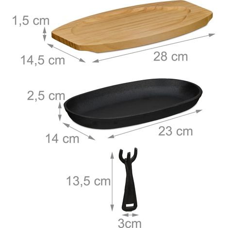 Lot de 2 sous-plats en bois design contemporain cuisine 30 x 20 x 1 cm en bois naturel (1/3)