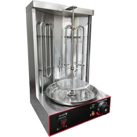 BBQ elektrische Döner Grillmaschine Dönergrill Dönermaschine 2 Brenner Kebab Grill Kebab Maschine Kreiselmaschine automatische rotierende Maschine (1/5)
