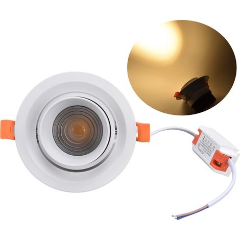 Encastrure lumineuse LED réglable, couleur chaude, flexible, 100-264V, installation encastrée, idéale pour hôtels. (1/5)