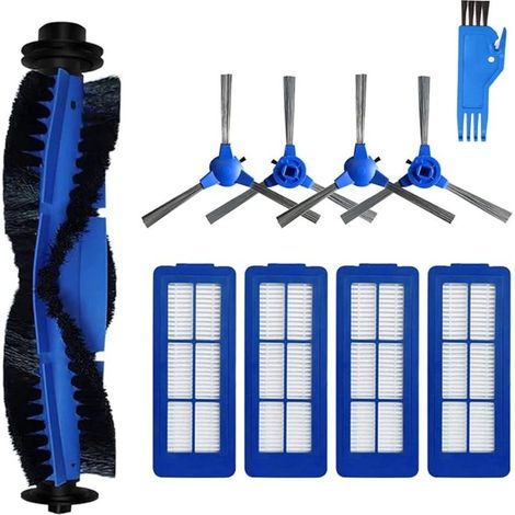 Accessoire de rechange pour robot aspirateur Eufy RoboVac G30 & Eufy RoboVac G10 Hybrid 4 filtres, 1 brosse principale, 4 brosses latrales (1/5)