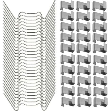 100 clips de acero inoxidable para invernaderos de vidrio. (1/5)