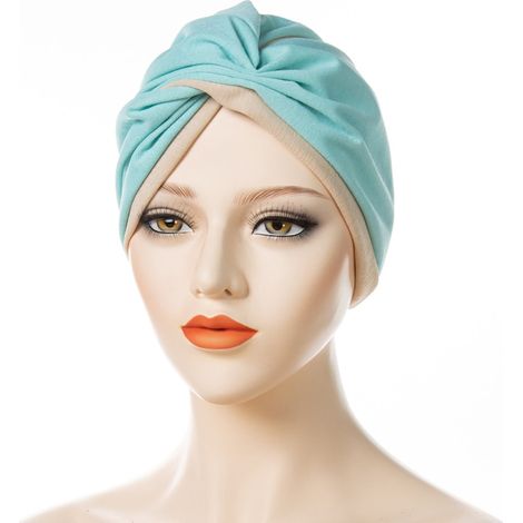 Palarie turban femei, modèle plissé, en polyester, pentru uz zilnic (1/5)