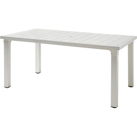 Webmarketpoint – Table de jardin rectangulaire en technopolymère 170x100 cm – Structure résistante – Convient intérieur/extérieur – Hauteur 75 cm (1/5)