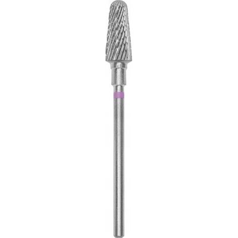 Fresa de carburo Staleks, cono truncado, roja, 6/14 mm