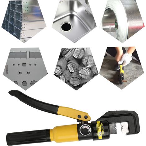 Pince à sertir hydraulique 8 tonnes pour cosses de câbles, outil de sertissage 16 matrices 4-70 mm² (1/5)