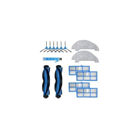 Kit d'accessoires pour Proscenic 850T Pièces de rechange pour aspirateur 2 Brosse principale + 4 Filtre Hepa + 6 Brosse latérale + 4 Chiffon de vadrouille, avec caractéristiques : Accessoire, Kit, Fil (1/5)
