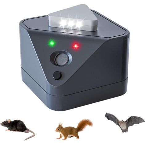Marderabwehrgerät, 12 V, 5 V, Marderabwehrgerät mit Ultraschall und Blinklicht, Anschluss an 12-V-Autobatterie oder 5-V-USB-C (1/5)