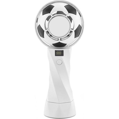 Ventilateur portable rechargeable 100 vitesses Mini ventilateur portable 5000 mAh Affichage numérique USB C Ventilateur de voyage Design football Ventilateur de refroidissement personnel (1/5)