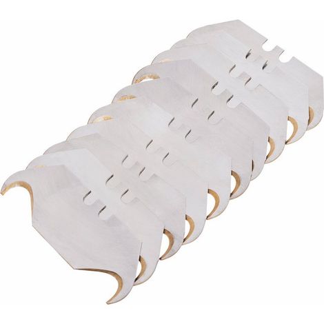 Draper Expert Pack of 10 'Premium Gold' Two Notch Hooked Trimming Knife Blades (54225) (1/2)