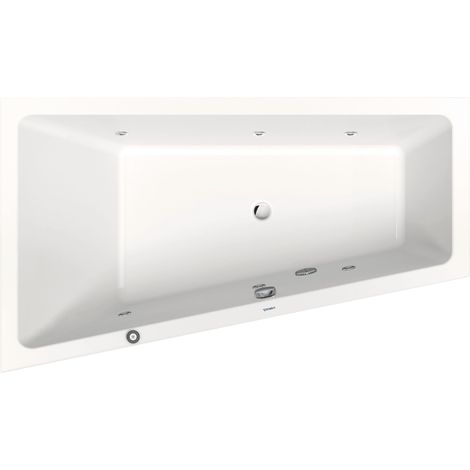 Duravit No.1 bañera de hidromasaje empotrada, trapezoidal,