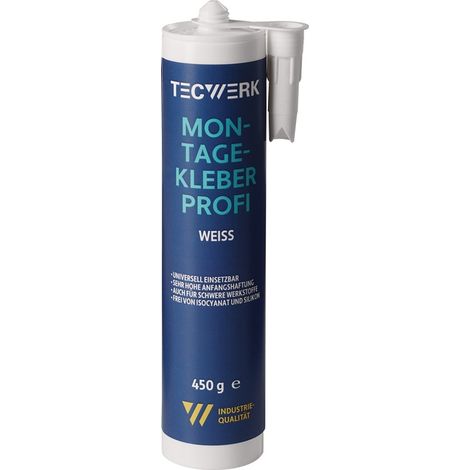 TECWERK Montagekleber Profi weiß 450g Kartusche TECWERK