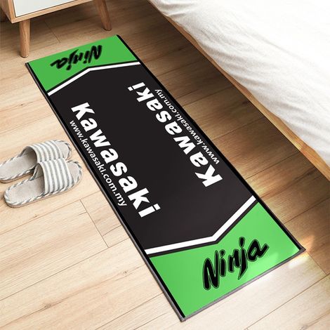 Tapis d'exposition pour moto 60 x 200 cm, antidérapant, idéal pour les passionnés de moto. Tapis décoratif, résistant aux taches et facile à nettoyer