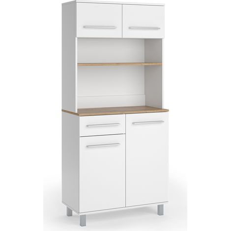 Küchenbuffet Pure, Weiß/Artisan-Eiche, 80.2 x 177 cm, Vicco (1/5)