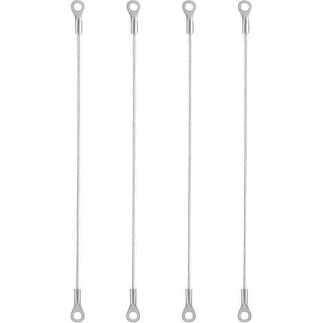 Lot de 4 câbles de retenue de porte d'armoire en acier inoxydable 304 avec revêtement en nylon, butée réglable pour placard de cuisine