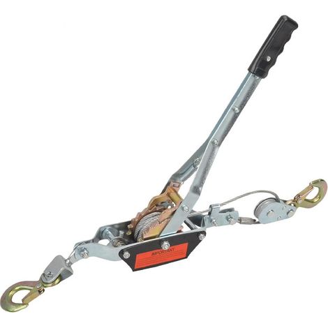Handwinde (Flaschenzug) mit Stahlseil, Tragfähigkeit 2 t (2 Tonnen)