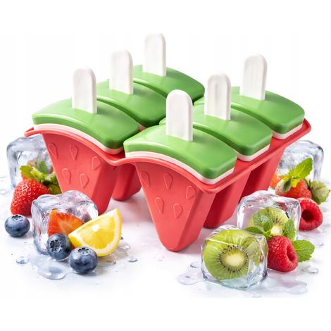 Wassermelonenform für Eiscreme, Joghurt, Sorbet, Stieleis, starkes hausgemachtes Wassereis (1/5)