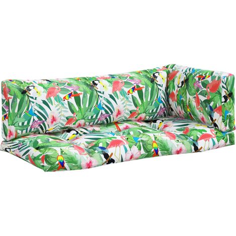 Coussins de palette lot de 3,Coussins d'extérieur multicolore tissu Oxford CFW787609 (1/5)