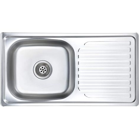 Maison Exclusive - Lavello da Cucina con Filtro e Sifone in Acciaio Inox (1/5)
