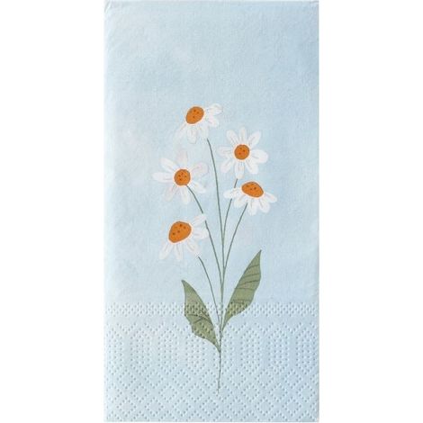 Eglo Servietten Blümchen Belbari blau 16,5 x 8 cm - 20er Pack Servietten