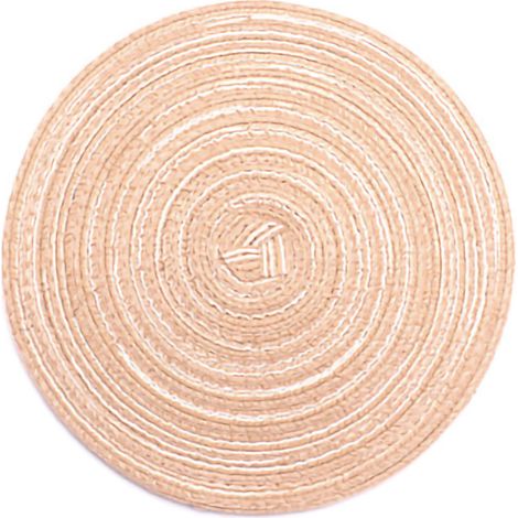 Lot de 4 dessous de verre ronds en osier décoratifs, anti-chaleur, diamètre 30 cm, idéal pour table à manger, protection contre les brûlures. (1/5)