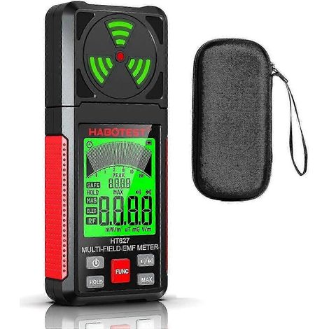 Détecteur de champ électromagnétique 3 en 1, compatible avec les signaux EF, MF, RF et Wi-Fi. Lecteur de champ électromagnétique pour usage domestique. Qualité supérieure. WHBYV (1/4)