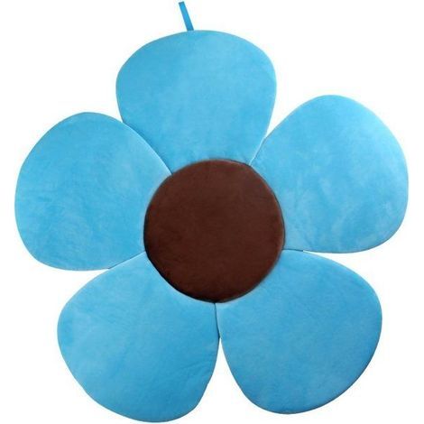 Cuscino da bagno per neonati KAKIBLIN con motivo floreale, comodo cuscino per il bagnetto di neonati da 0 a 6 mesi, blu (1/5)