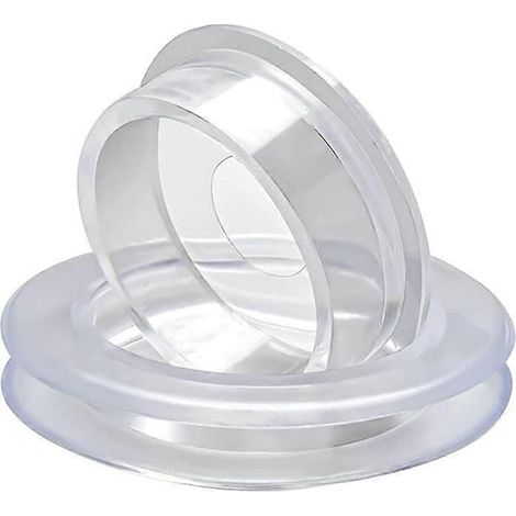Set mit Lochringen und Kappen für Sonnenschirmlöcher in Standardgröße (transparent, 3er-Set) (1/5)