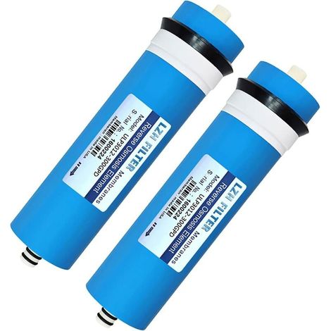 Ersetzt RO-Wasserreinigungsfilter, 3012-300G Umkehrosmosemembran, für Heim-Umkehrosmose-Wasserfilterelement für Membrangehäuse (2er-Pack) MUMU