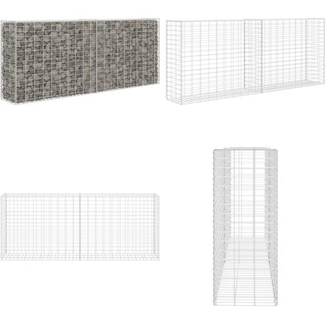 Cesta de gaviones de acero galvanizado 85x30x200 cm - Muro de contención - Gavión de acero galvanizado